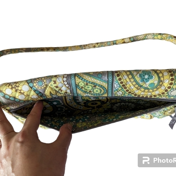 😄 Vera Bradley 2011 Lemon Parfait Small Hand Bag Satchel Purse - Picture 6 of 6